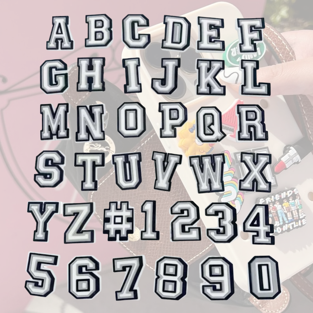 アルファベット オーダー受付中( ^∀^) お取り寄せ商品】アルファベット 数字 モノクロ パーツ単体