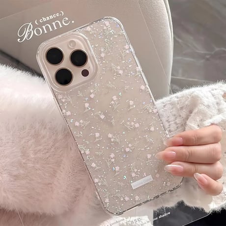 L62220 きらめき小花iPhoneケース