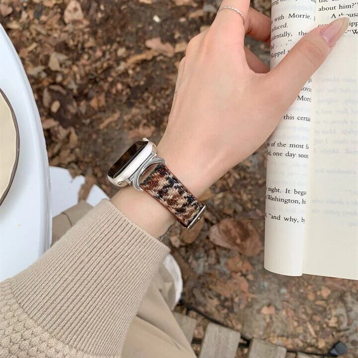N00075 千鳥格子クラシックApplewatchベルト | nanomita