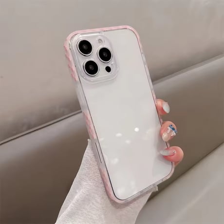 L62369 チェッカーボーダー クリアカラー iPhoneケース