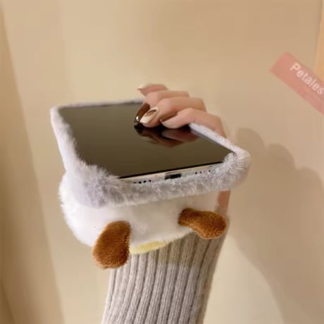 S74352 ふわふわスマイルフードiPhoneケース
