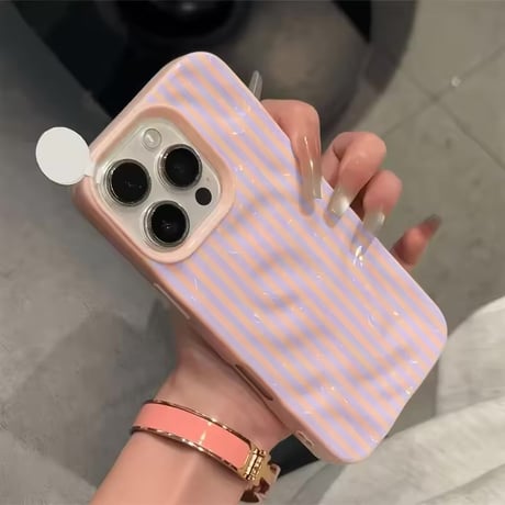 S75684 パステルストライプ iPhoneケース