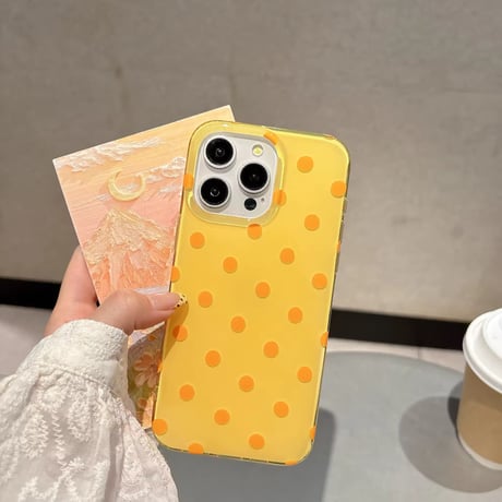 S74843 レトロドットカラークリアiPhoneケース