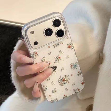 S75201 小花柄 ナチュラルiPhoneケース