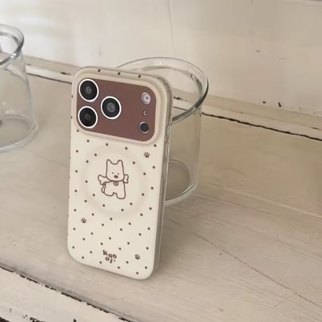 S75403 ゆるくまドット MagSafe対応 iPhoneケース