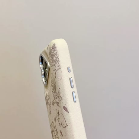 S74613 ナチュラルテイスト森の動物iPhoneケース