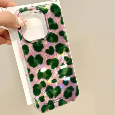 S74818 メタリックレオパードiPhoneケース