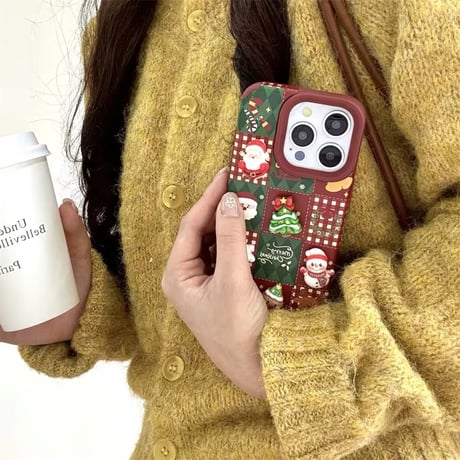 S74209 ぷっくりクリスマス iPhoneケース