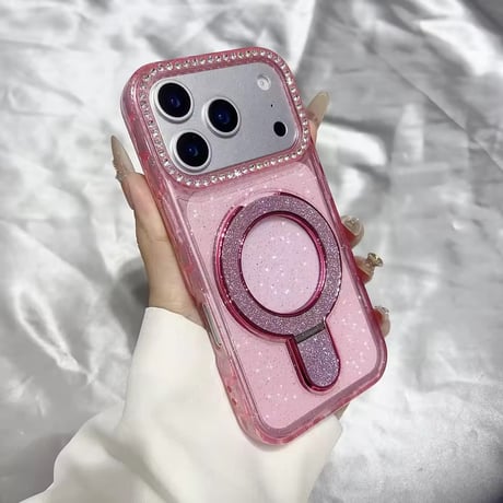 K23125 ジュエルリングスタンド グリッターiPhoneケース