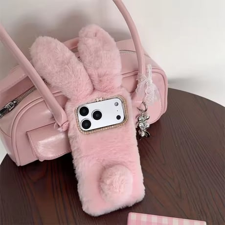 S75100 ふわもこバニーiPhoneケース