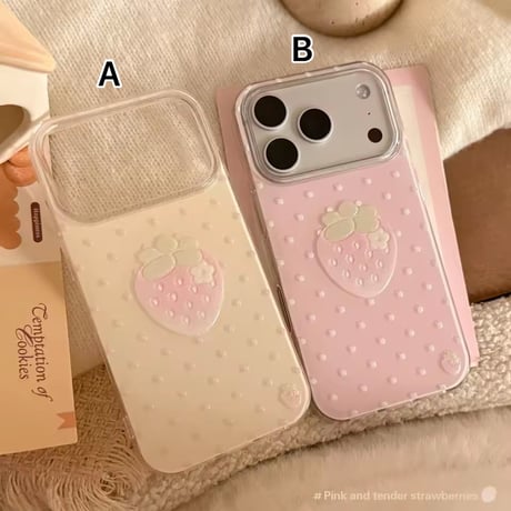 S75495 いちごミルキードットiPhoneケース