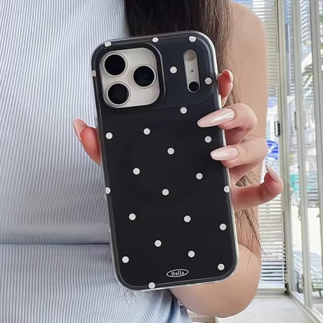 S75114 Dot cute MagSafe iPhoneケース