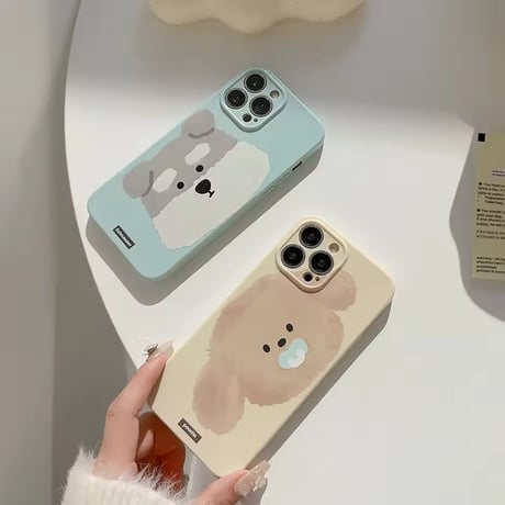 S75692 もふもふわんこiPhoneケース
