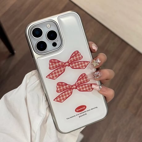 S74820 ミニリボンホワイトiPhoneケース