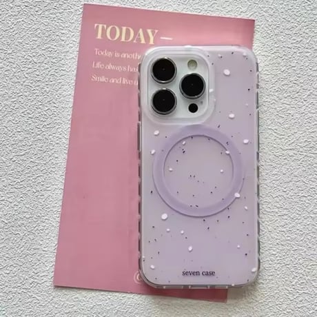 K22707 ぶどうモチーフのラベンダーiPhoneケース