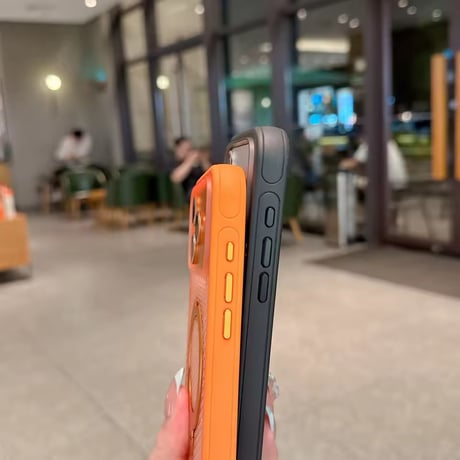 S75530 メッシュデザイン回転リング付きMagSafe対応iPhoneケース