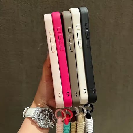 K22953 プチリボンドット iPhoneケース（ストラップ付き）