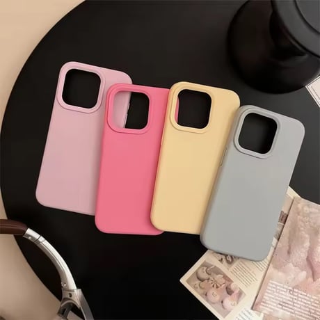 S74931 くすみカラー マットシンプルiPhoneケース