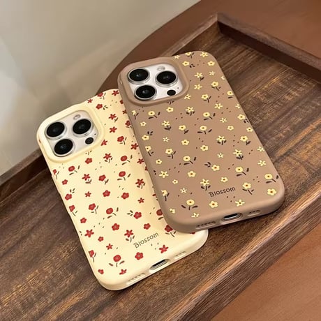 S74968 Blossom フラワープリント iPhoneケース