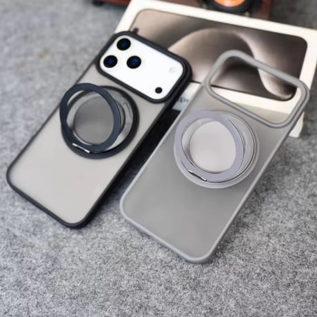 K22921 MagSafe対応 リングスタンド付きマットiPhoneケース