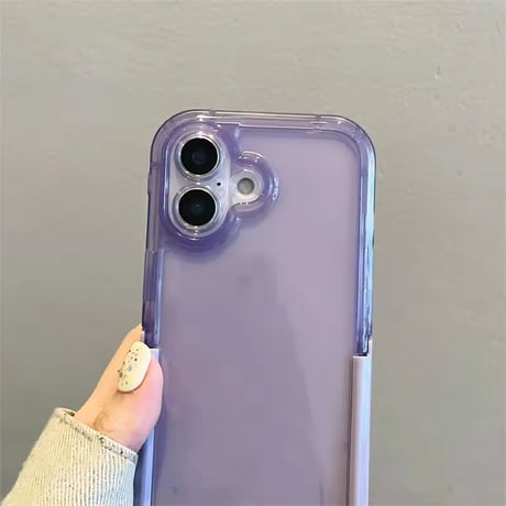 K23065 クリアカラーフレーム スタンドiPhoneケース