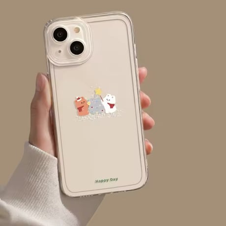 L62098 ゆるくまのクリスマスツリーiPhoneケース