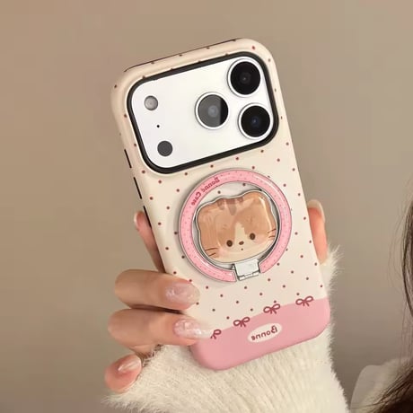 K23156 わんにゃんリング付きiPhoneケース