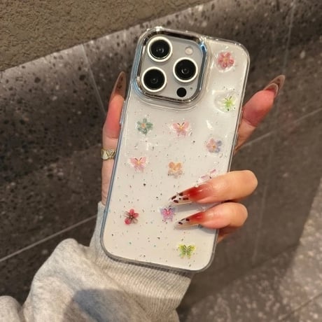 S74636 きらきらフラワーパレード iPhoneケース