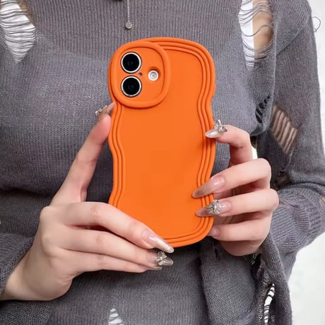 S73534 くねくねラインのカラフルiPhoneケース