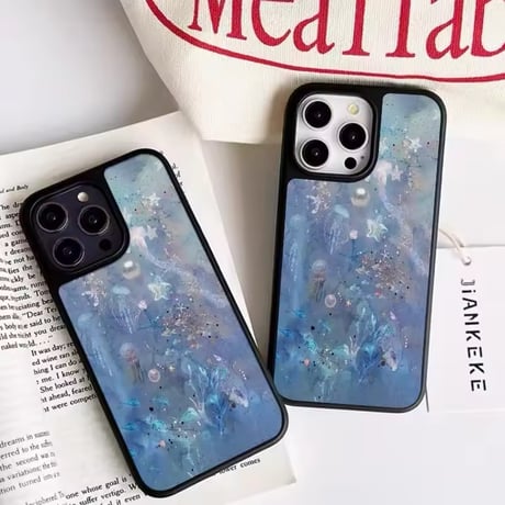 S74740 深海きらめきクラゲiPhoneケース