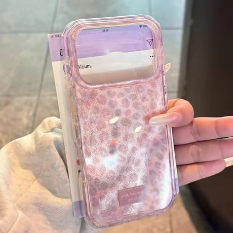 S75226  ピンクレオパード柄iPhoneケース