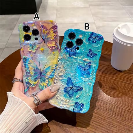 S75104 立体風バタフライiPhoneケース