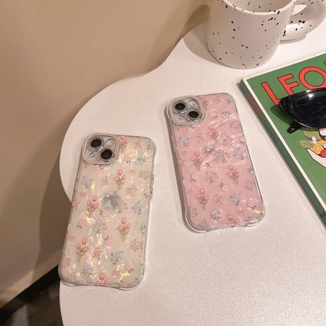 S73915 小花柄デザイン iPhoneケース