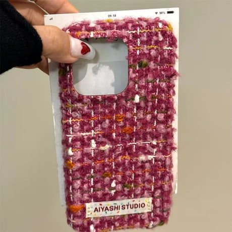 S74223 ツイードチェック iPhoneケース