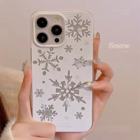 S74360 スノーフレークグリッター iPhoneケース