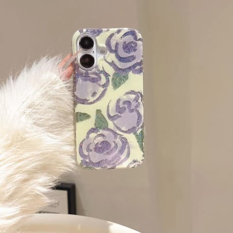S74669 きらめきフラワーグリッターiPhoneケース
