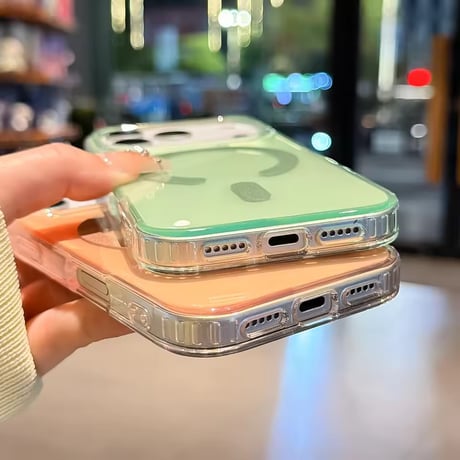 S75497 ホログラムカラーMagSafe対応iPhoneケース