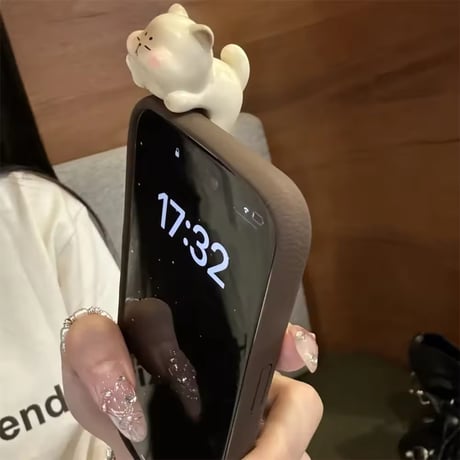 S74576 ちょこんと癒しアニマルiPhoneケース