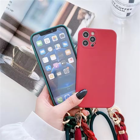 K22944 マットチェーンストラップ iPhoneケース