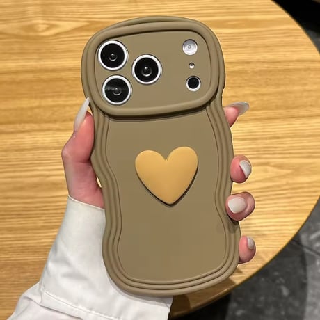 S75311 ぷっくりハート うねうねiPhoneケース
