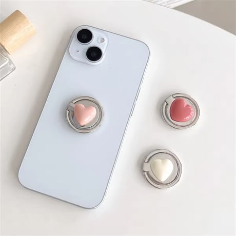 P0323 ハートのカラフルスマホリング