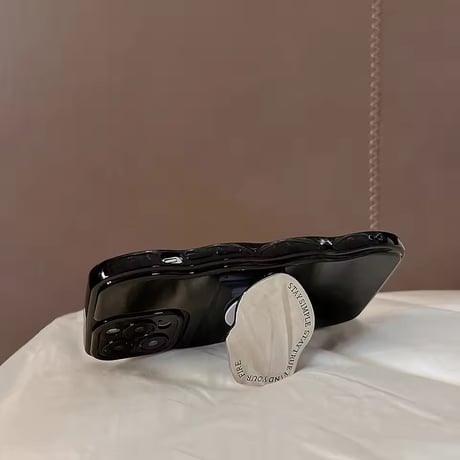 K22954 メタルプレートグリップ ウェーブミラー iPhoneケース
