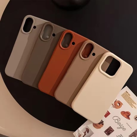 S74932 くすみブラウンマット iPhoneケース
