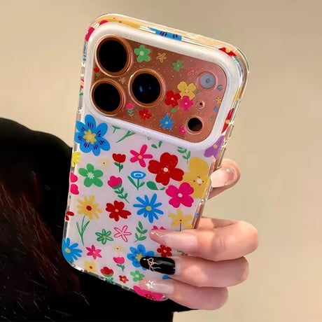 S75556 カラフルフラワーガーデン iPhoneケース
