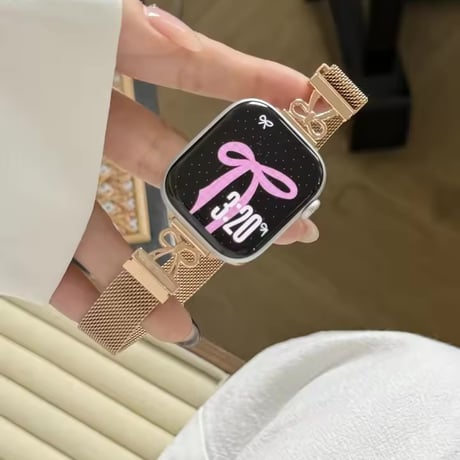 N00208 リボンチャームメッシュ Apple Watchベルト