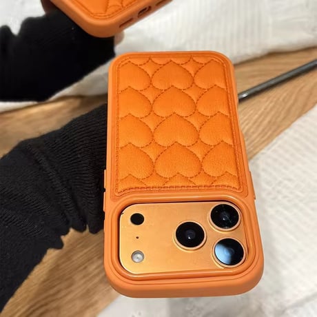 S75240 ハートキルティング iPhoneケース