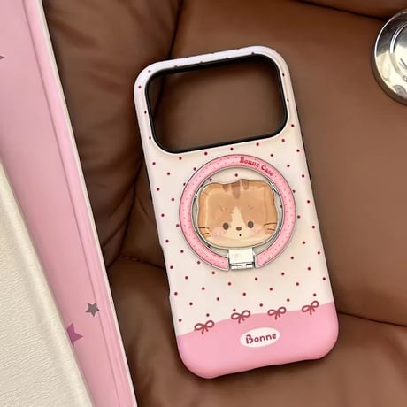 K23156 わんにゃんリング付きiPhoneケース