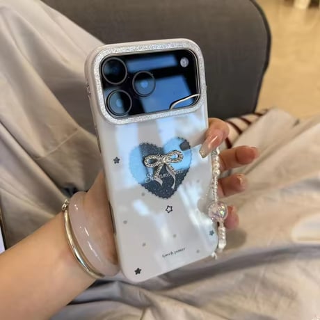K22948 ハートリボン きらめきiPhoneケース