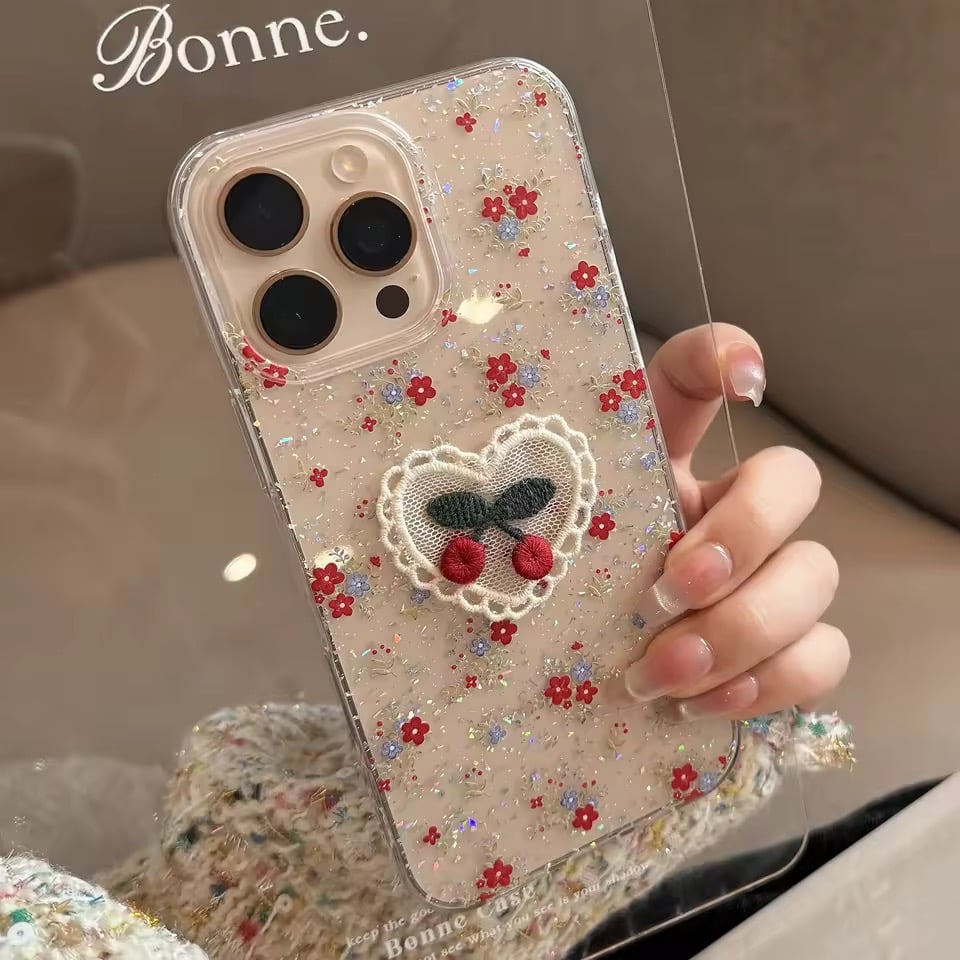 L62333 きらめきチェリーレース iPhoneケース | nanomita