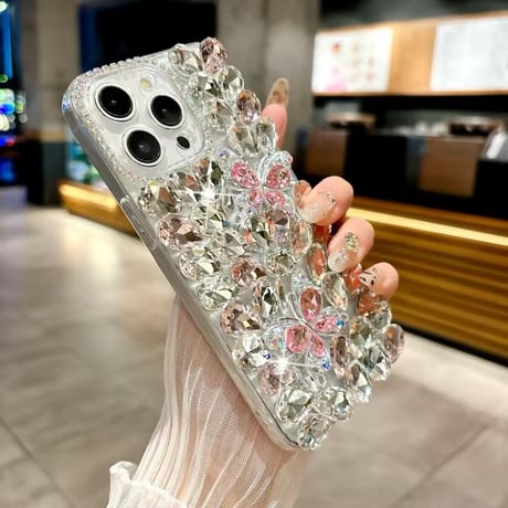 S74970 ジュエリーバタフライ iPhoneケース